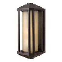 Sieninis lauko šviestuvas Quintiesse Castelle M, 60W, E27, IP44, bronzos, 15.2 cm x 38.3 cm