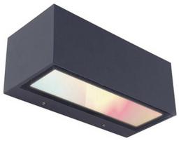 Sieninis lauko šviestuvas Lutec Gemini RGB, 17W, LED, IP54, tamsiai pilka, 22 cm x 8.5 cm
