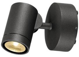 Sieninis lauko šviestuvas SLV Helia, 6.5W, LED, IP65, antracito, 9.5 cm x 10.5 cm