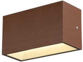 Sieninis lauko šviestuvas SLV Sitra M Up/Down, 7W, LED, IP65, rudas, 20 cm x 11 cm