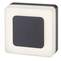 Sieninis lauko šviestuvas AZzardo Enok Square, 9W, LED, IP44, baltas/juodas, 13.7 cm x 5 cm