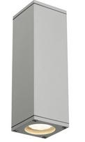 Sieninis lauko šviestuvas SLV Theo QPAR51, 35W, GU10, IP44, sidabro, 7 cm x 22.5 cm