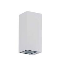 Sieninis lauko šviestuvas AZzardo Jake Wall AZ3322, 50W, GU10, IP54, baltas, 8 cm x 21 cm
