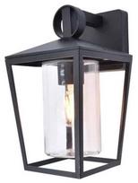 Sieninis lauko šviestuvas Lutec West 5207901012, 40W, E27, IP44, juodas, 16 cm x 19.9 cm