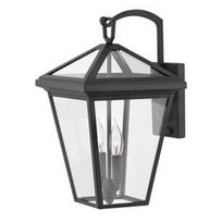 Sieninis lauko šviestuvas Quintiesse Alford, 40W, E14, IP44, juodas, 25.4 cm x 45.9 cm