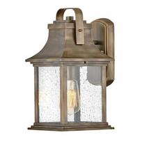 Sieninis lauko šviestuvas Quintiesse Grant, 60W, E27, IP44, bronzos, 18.4 cm x 34.9 cm