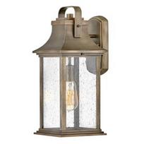 Sieninis lauko šviestuvas Quintiesse Grant, 60W, E27, IP44, bronzos, 18.4 cm x 42.6 cm