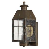 Sieninis lauko šviestuvas Quintiesse Nantucket, 60W, E27, IP44, žalvario, 13.6 cm x 34.2 cm