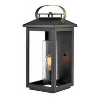 Sieninis lauko šviestuvas Quintiesse Atwater, 60W, E27, IP44, juodas, 24.2 cm x 51.8 cm