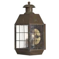 Sieninis lauko šviestuvas Quintiesse Nantucket, 60W, E27, IP44, žalvario, 16.7 cm x 42.6 cm