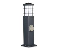 Lauko stulpelis šviestuvas su lizdais 1xE27/13W/230V IP44