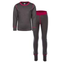Merino vilnos termo apatinių komplektas mergaitėms/berniukams Trespass Bamba,UCBLSETR0001, grey/pink