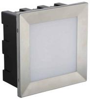 Lauko įleidžiamas šviestuvas Su-Ma Mur, 3.5W, LED, IP65, sidabro, 6.5 cm x 13.5 cm
