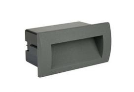 Lauko įleidžiamas šviestuvas Su-Ma Mur-Led M2031, 4W, LED, IP65, tamsiai pilka, 14 cm x 7 cm