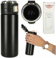 smart gertuves - Termo puodelis - termosas 420ML su LED temperatūros indikatoriumi, juodas - 1 nuotrauka