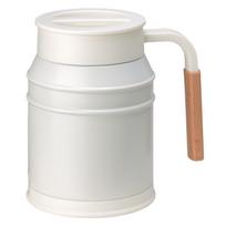 Nerūdijančio plieno termo puodelis su uždengiamu dangteliu "Mosh ! Mug Cup", 400 ml Ivory