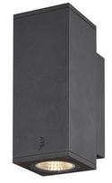 Sieninis lauko šviestuvas SLV Enola Square Up/Down S, 7W, LED, IP65, antracito, 7 cm x 18 cm