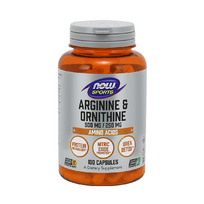 NOW Arginine Ir Ornithine 100 Veg. Kapsulių