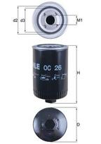 Alyvos filtras MAHLE ORIGINAL OC 26