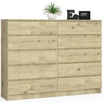 Komoda Akord K160, ąžuolo, 40 cm x 160 cm x 121 cm