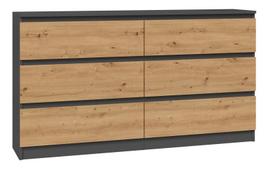 komoda 140 - Top E Shop Topeshop M6 140 ANT/ART KPL komoda - 1 nuotrauka
