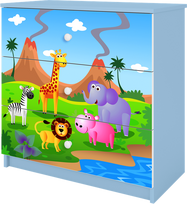 Mėlyna Komoda babydreams safari