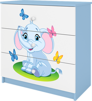 Mėlyna Komoda babydreams drambliukas
