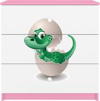 Rožinė Komoda babydreams dino