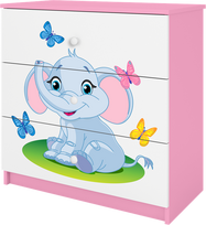 Rožinė Komoda babydreams drambliukas