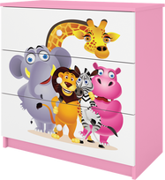 Rožinė Komoda babydreams zoo