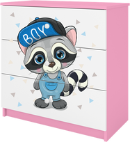 Rožinė Komoda babydreams meškėnas