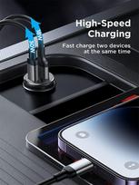 charger 30w - Joyroom CCN05 USB-C/USB-A 30W juodas - 3 nuotrauka