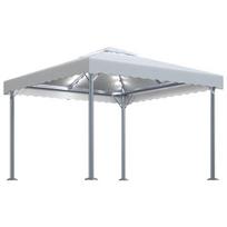 vidaXL Pavėsinė su lemputėmis LED, kreminė, 300x300cm