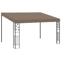 Prie sienos montuojama pavėsinė, rudos spalvos, 4x3x2,5m