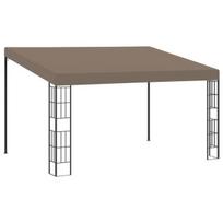 pavesines audinys - Prie sienos montuojama pavėsinė, rudos spalvos, 4x3m, audinys - 1 nuotrauka