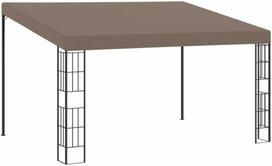 pavesines audinys - Prie sienos montuojama pavėsinė, rudos spalvos, 4x3m, audinys - 2 nuotrauka