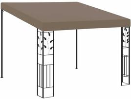 3x3 pavesine lauko - Prie sienos montuojama pavėsinė, 3x3x2,5 m, ruda - 2 nuotrauka