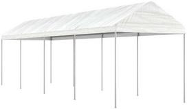 pavesine su stogu - Pavėsinė vidaXL, 8,92x2,28x2,69 m, balta - 2 nuotrauka