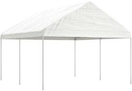 pavesine su stogu - Pavėsinė vidaXL, 4,46x4,08x3,22 m, balta - 2 nuotrauka
