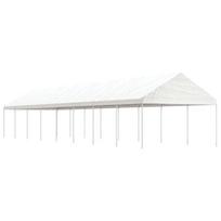 pavesine su stogu - Pavėsinė vidaXL, 17,84x4,08x3,22 m, balta - 2 nuotrauka