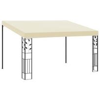 Prie sienos montuojama pavėsinė, 4x3x2.5 m, smėlio spalvos