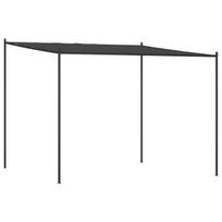 Pavėsinė, antracito spalvos, 3x3m, audinys ir plienas, 180g/m²