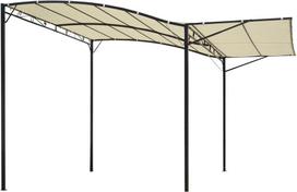 tentas nuo saules - Outsunny Sodo pavėsinė nuo saulės su sulankstomu šoniniu stogu UV apsauga - kreminė balta + juoda 3 x 2,5 m - 1 nuotrauka