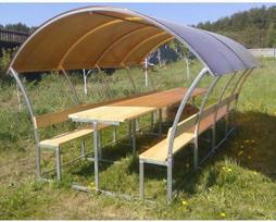 Pavėsinė GRACIJA (ilgis 3m) danga 6mm, Polikarbonato spalva: BRONZA