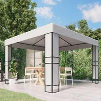 Pavėsinė su dvigubu stogu, baltos spalvos, 3x3m
