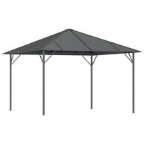 vidaXL Pavėsinė su stogu, antracito spalvos, 3x3m