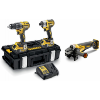 dewalt dck266 - DCK266P2 DeWALT 18V rinkinys DCF887 smūginis suktuvas + DCD796 suktuvas-gręžtuvas + DCG406N 18V kampinis šlifuoklis - 1 nuotrauka