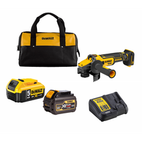 18v dewalt - DCG409T1P1C DeWALT 18V FLEXVOLT Advantage kampinis šlifuoklis (1x6.0 Ah+1x5.0 Ah) - 1 nuotrauka