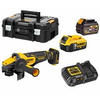 dewalt 18v kampinis - DCG416P1T1 DeWALT 18V FLEXVOLT Advantage kampinis šlifuoklis (1x5.0 Ah+1x6.0 Ah) - 1 nuotrauka
