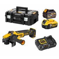 dewalt 18v kampinis - DCG409VSTP1T1 DeWALT 18V FLEXVOLT Advantage kampinis šlifuoklis (1x6.0 Ah+1x5.0 Ah) - 1 nuotrauka